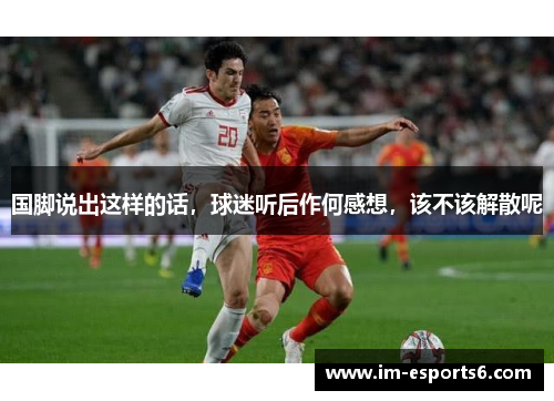 国脚说出这样的话，球迷听后作何感想，该不该解散呢